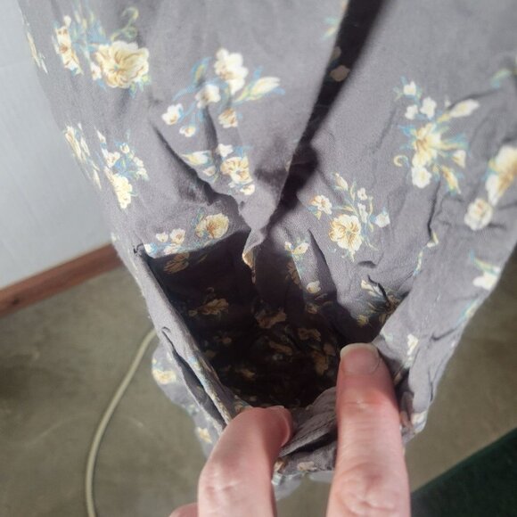 Pins And Needles Gray Floral Ruffled Sleeveless Mini Dress With Pockets Size M - Picture 5 of 10